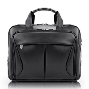 McKLEIN Pearson Leather 17 in.Exp Double compartment Laptop Briefcase bag $480